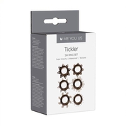 Набор из 6 дымчатых колец Tickler Set Textured Ring - фото, цены