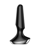 Черная анальная пробка с вибрацией Satisfyer Plug-ilicious 2 - 14 см. - фото, цены