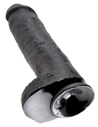 Черный фаллоимитатор-гигант на присоске - 28 см. - фото, цены