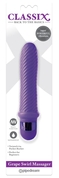 Фиолетовый ребристый вибромассажер Grape Swirl Vibe - 15,8 см. - фото, цены