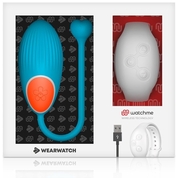 Голубое виброяйцо с белым пультом-часами Wearwatch Egg Wireless Watchme - фото, цены