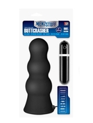 Чёрная анальная втулка большого размера с вибрацией Menzstuff Vibrating Buttcrasher Pawn - 20 см. - фото, цены