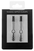 Черные зажимы на соски Teasing Nipple Clamp - фото, цены