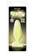 Желтая анальная пробка, светящаяся в темноте, Firefly Pleasure Plug Small - 10,1 см. - фото, цены