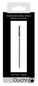 Серебристый стимулятор уретры из металла Urethral Sounding Metal Stick - 9 см. - фото, цены