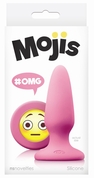 Розовая силиконовая пробка среднего размера Emoji Omg - 10,2 см. - фото, цены