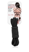 Черная хлопковая веревка для связывания - 3 м. - фото, цены