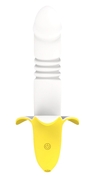 Мощный стимулятор в форме банана с возвратно-поступательными движениями Banana - 19,3 см. - фото, цены