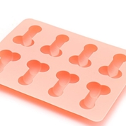 Розовая силиконовая форма с фаллосами - фото, цены
