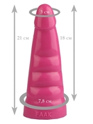 Розовая анальная втулка с шипиками - 21 см. - фото, цены