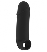 Чёрная удлиняющая насадка Stretchy Thick Penis Extension No.35 - 15,2 см. - фото, цены