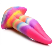 Фантазийный люминесцентный стимулятор-язык Unicorn Kiss Unicorn Tongue Glow-in-the-Dark Silicone Dildo - 21,3 см. - фото, цены