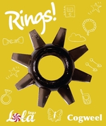 Чёрное эрекционное кольцо Rings Cogweel - фото, цены