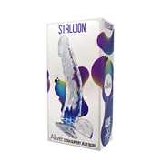 Прозрачный фаллоимитатор на присоске Stallion Jelly Dildo - 22 см. - фото, цены