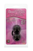 Чёрные вагинальные шарики на мягкой сцепке Good Vibes Perfect Balls - фото, цены