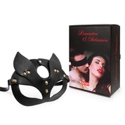 Черная игровая маска с ушками - фото, цены