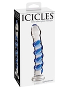 Стеклянный фаллоимитатор Icicles №5 - 17,8 см. - фото, цены