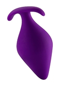 Фиолетовая анальная пробка Butt Plug with Handle Large - 13,1 см. - фото, цены