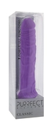 Фиолетовый вибратор-реалистик Purrfect Silicone Classic 8.5inch - 21,5 см. - фото, цены