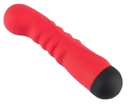 Красный вибратор с 10 режимами вибрации Colorful Joy Ripple - 16,5 см. - фото, цены