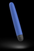 Синий классический вибратор Bgood Classic - 18 см. - фото, цены