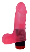 Розовый гелевый вибратор-реалистик - 16,5 см. - фото, цены