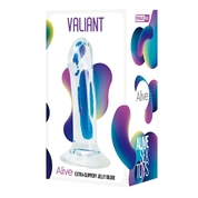 Прозрачный фаллоимитатор на присоске Valiant Jelly Dildo - 18 см. - фото, цены