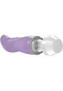 Фиолетовый вибратор Liora с изогнутой головкой - 15,1 см. - фото, цены