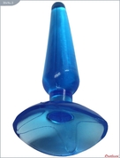 Голубая анальная пробка Butt Plug на присоске - 11 см. - фото, цены