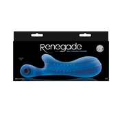 Синий мастурбатор с вибростимулятором мошонки Renegade Ball Tugging Stroker - фото, цены