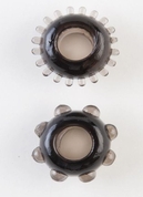 Набор из 2 эрекционных колец с различным рельефом - фото, цены