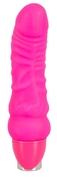 Ярко-розовый вибратор Joy - 18,5 см. - фото, цены