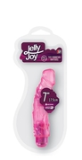 Розовый гелевый вибромассажёр Jelly Joy 7inch 10 Rhythms Pink - 17,5 см. - фото, цены