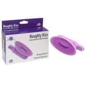 Фиолетовая вакумная помпа для клитора Naughty Kiss - фото, цены