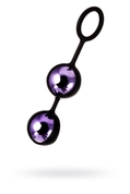 Фиолетово-чёрные вагинальные шарики Toyfa A-toys - фото, цены