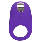 Фиолетовое эрекционное виброкольцо Silicone Rechargeable Passion Enhancer - фото, цены