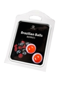 Набор из 2 шариков с массажным маслом Brazilian Balls с ароматом ягод - фото, цены