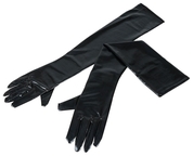 Длинные перчатки с эффектом мокрой ткани - фото, цены