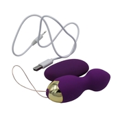 Фиолетовые вагинальные шарики Lust с вибрацией - фото, цены
