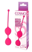 Розовые двойные вагинальные шарики Cosmo с хвостиком для извлечения - фото, цены