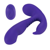 Фиолетовый стимулятор простаты Remote Control Prostate Stimulator with Rolling Ball - 13,3 см. - фото, цены