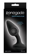 Чёрная анальная пробка со смещенным центром тяжести Renegade Knock Knock Plug - 11,9 см. - фото, цены