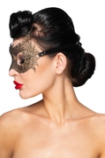 Золотистая карнавальная маска Альхена - фото, цены
