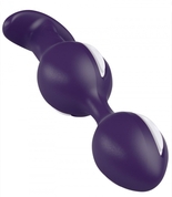 Фиолетово-белые анальные шарики B Balls Duo - 12,5 см. - фото, цены