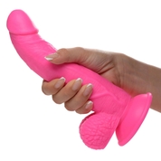 Розовый фаллоимитатор на присоске 7.5 Dildo with Balls - 21,5 см. - фото, цены