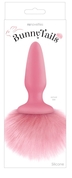 Розовая анальная пробка с коротким розовым хвостиком Bunny Tails - фото, цены
