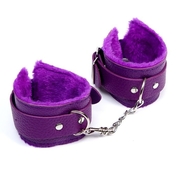 Фиолетовые наручники с меховой подкладкой - фото, цены