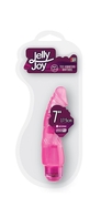 Розовый гелевый вибратор Jelly Joy 7inch 10 Rhythms Pink - 17,5 см. - фото, цены