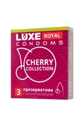 Презервативы с ароматом вишни Luxe Royal Cherry Collection - 3 шт. - фото, цены