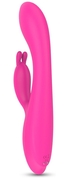 Розовый вибратор-кролик с функцией нагрева - 21,8 см. - фото, цены
